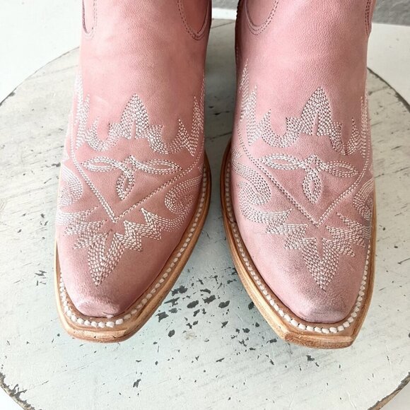 Lane LEXINGTON Over the Knee Womens Cowboy Boots 7 Pink Western Cowgirl Lace up - Picture 9 of 15